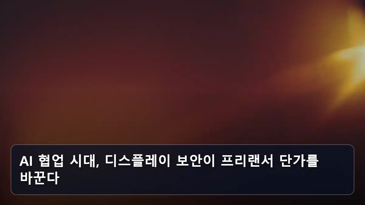 AI 협업 시대, 디스플레이 보안이 프리랜서 단가를 바꾼다 관련 이미지