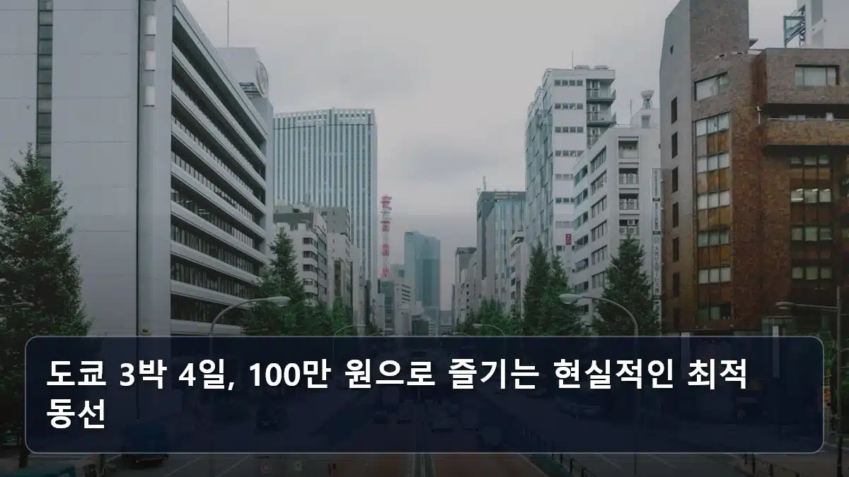 도쿄 3박 4일, 100만 원으로 즐기는 현실적인 최적 동선 관련 이미지