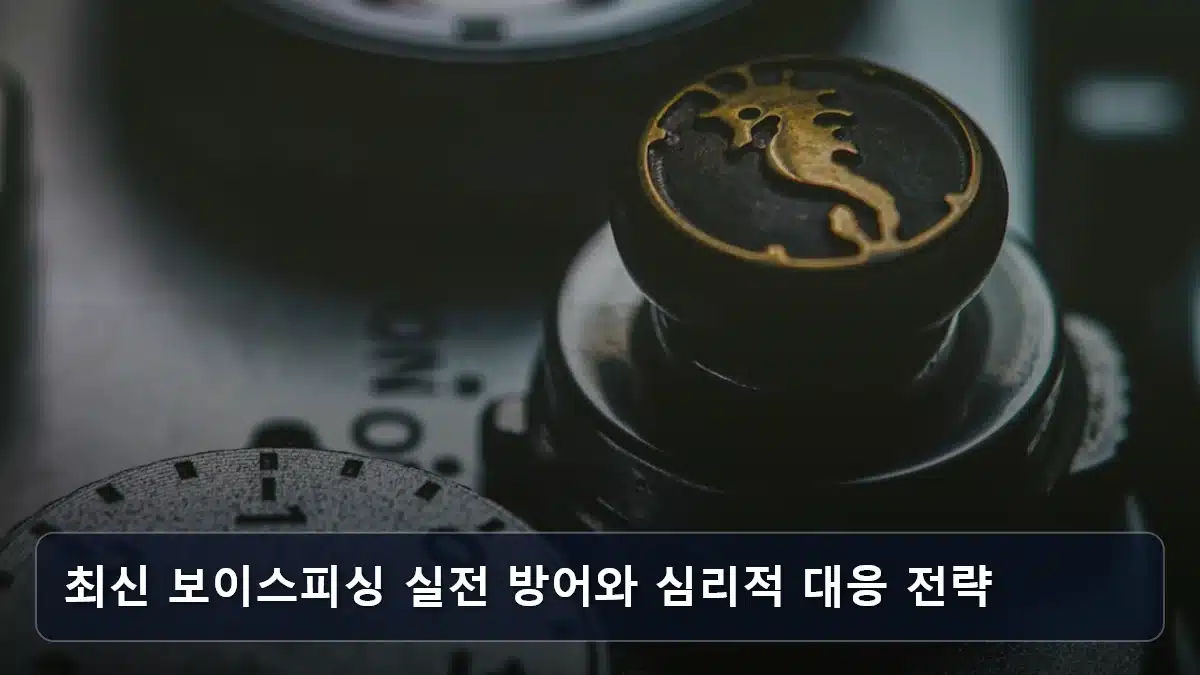 최신 보이스피싱 실전 방어와 심리적 대응 전략 관련 이미지