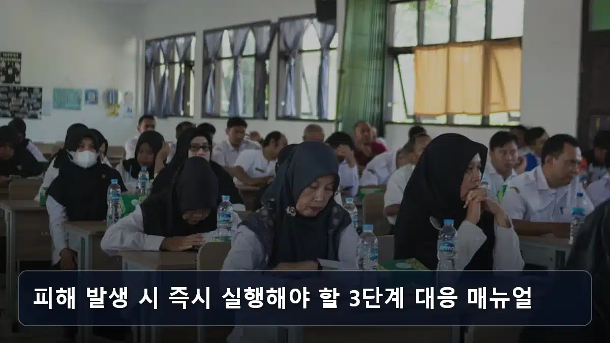 피해 발생 시 즉시 실행해야 할 3단계 대응 매뉴얼 관련 이미지