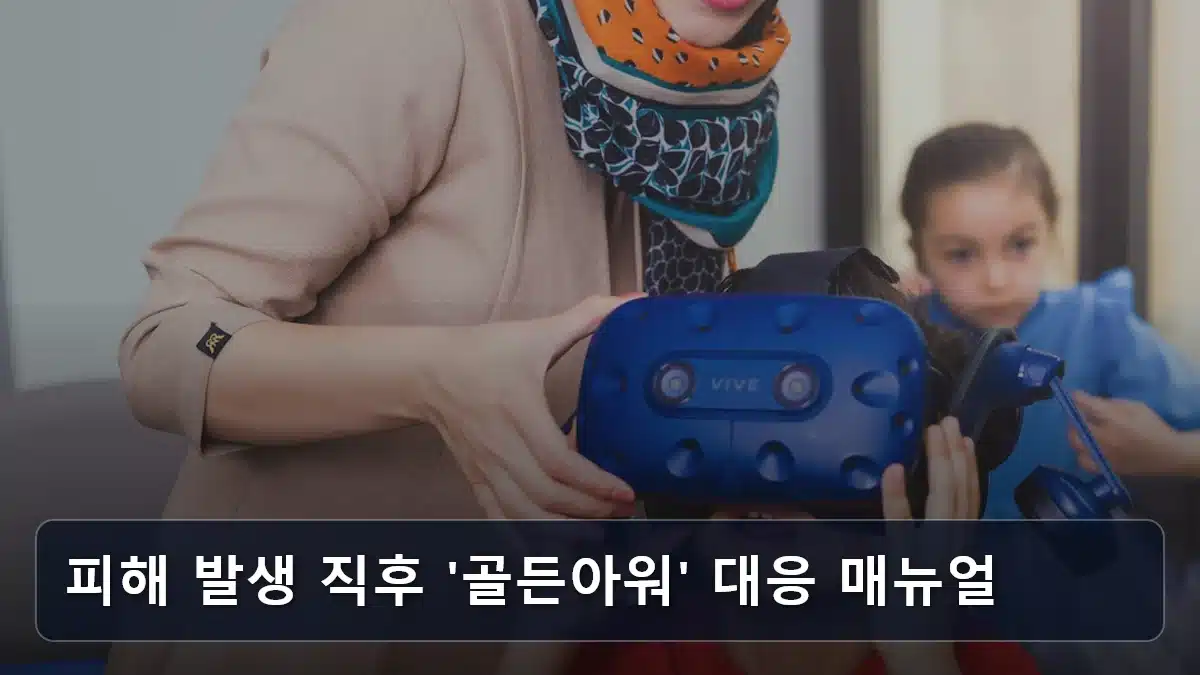 피해 발생 직후 '골든아워' 대응 매뉴얼 관련 이미지