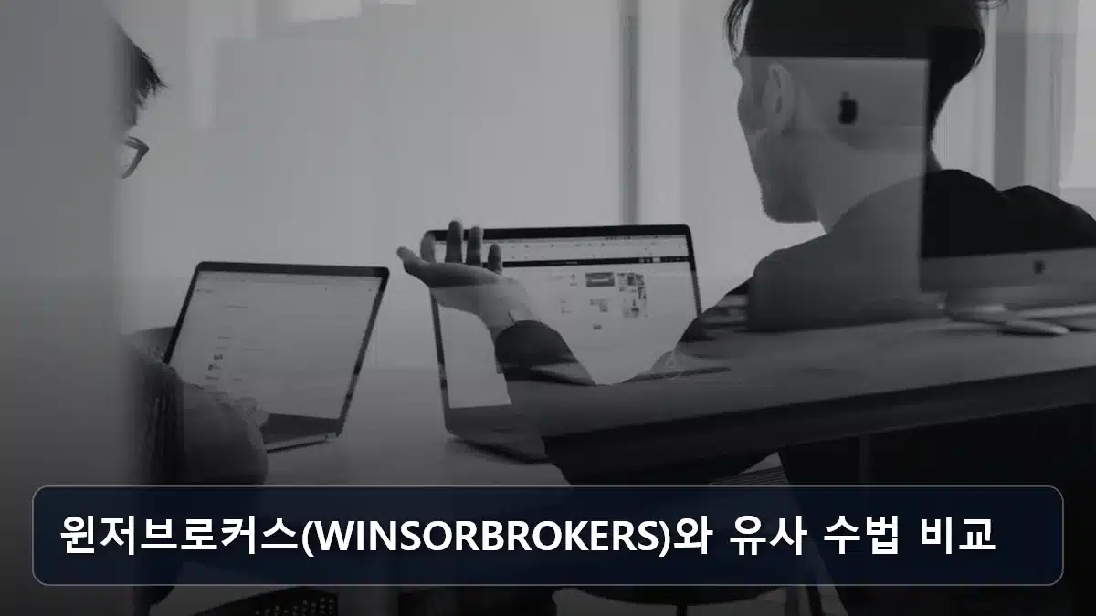 윈저브로커스(WINSORBROKERS)와 유사 수법 비교 관련 이미지