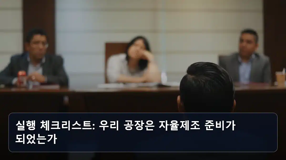 실행 체크리스트: 우리 공장은 자율제조 준비가 되었는가 관련 이미지