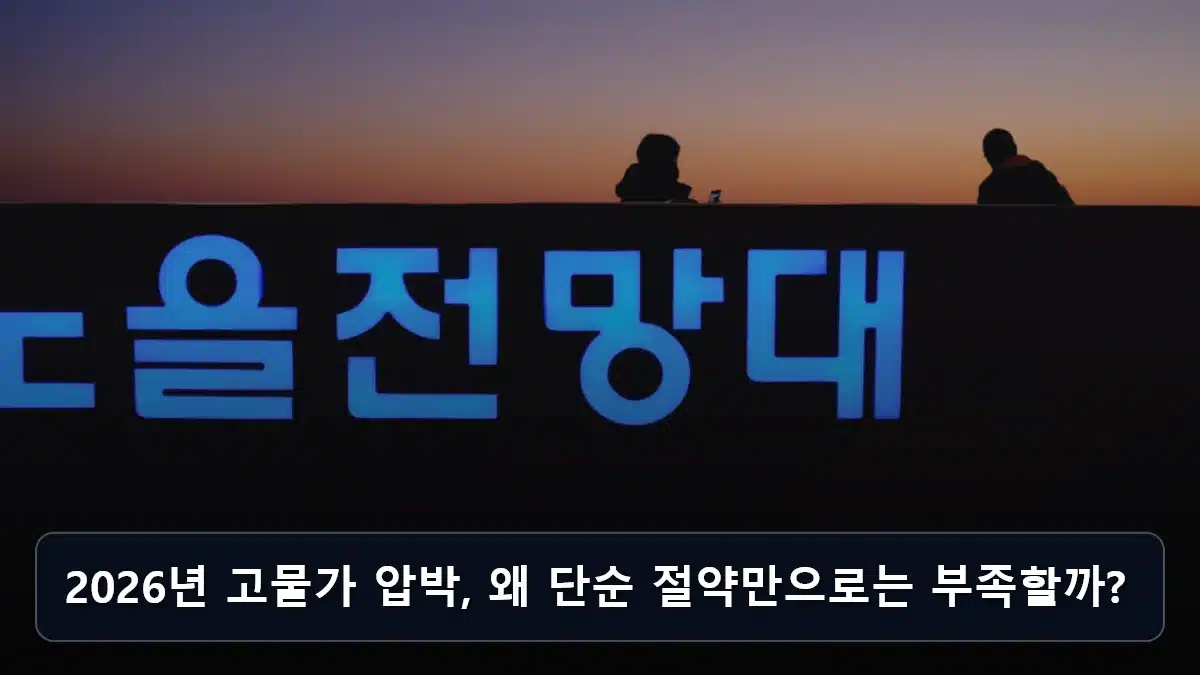 2026년 고물가 압박, 왜 단순 절약만으로는 부족할까? 관련 이미지