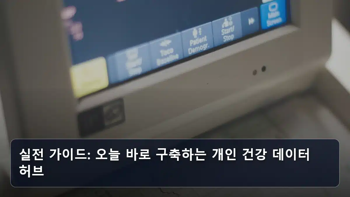 실전 가이드: 오늘 바로 구축하는 개인 건강 데이터 허브 관련 이미지