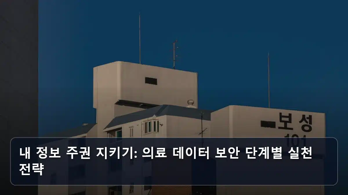 내 정보 주권 지키기: 의료 데이터 보안 단계별 실천 전략 관련 이미지