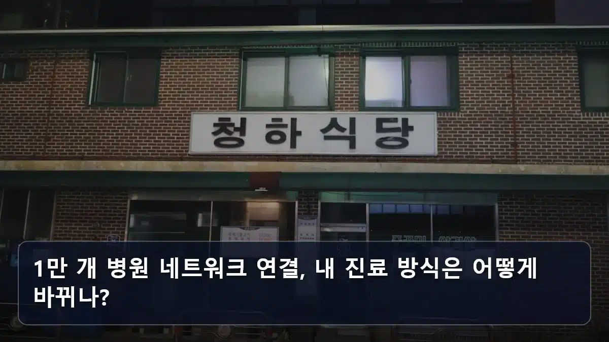 1만 개 병원 네트워크 연결, 내 진료 방식은 어떻게 바뀌나? 관련 이미지