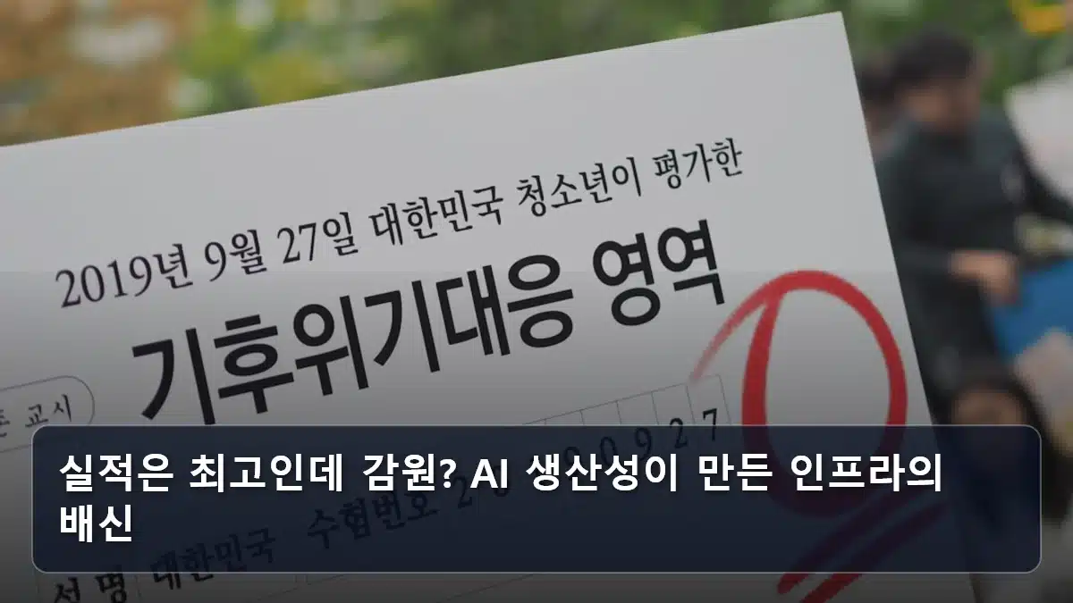 실적은 최고인데 감원? AI 생산성이 만든 인프라의 배신 관련 이미지