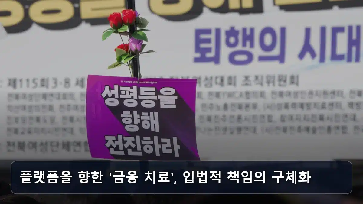 플랫폼을 향한 '금융 치료', 입법적 책임의 구체화 관련 이미지