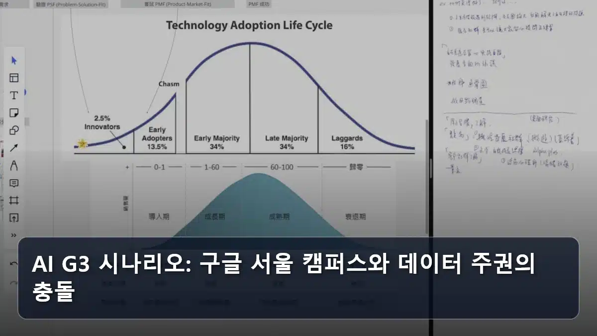 AI G3 시나리오: 구글 서울 캠퍼스와 데이터 주권의 충돌 관련 이미지