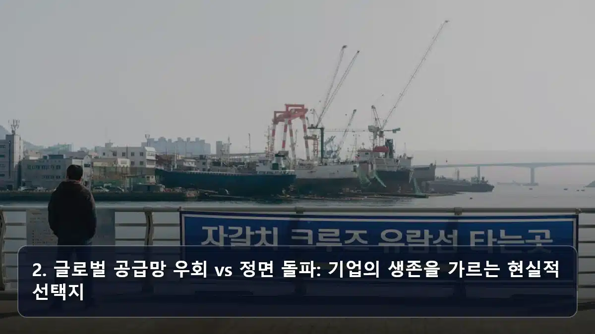2. 글로벌 공급망 우회 vs 정면 돌파: 기업의 생존을 가르는 현실적 선택지 관련 이미지