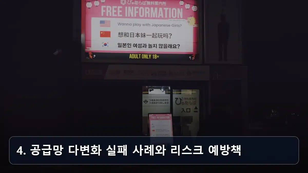 4. 공급망 다변화 실패 사례와 리스크 예방책 관련 이미지