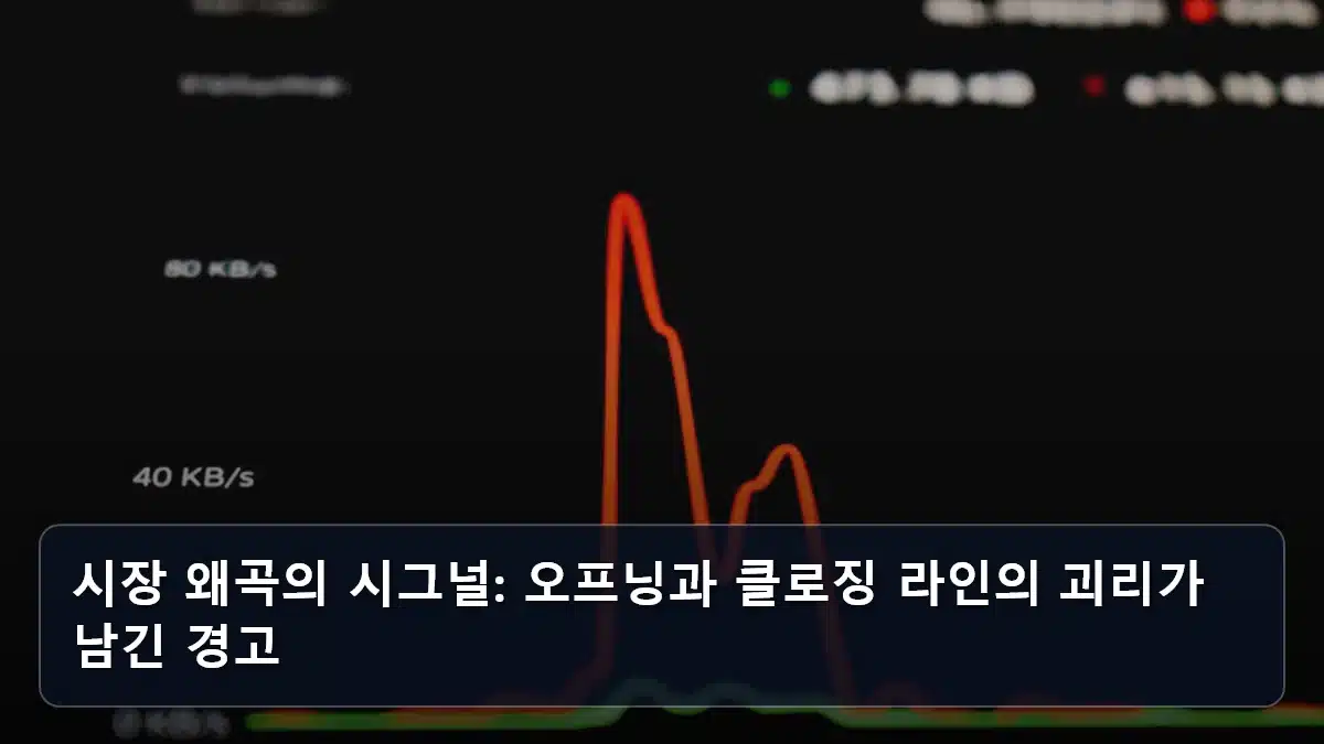 시장 왜곡의 시그널: 오프닝과 클로징 라인의 괴리가 남긴 경고 관련 이미지