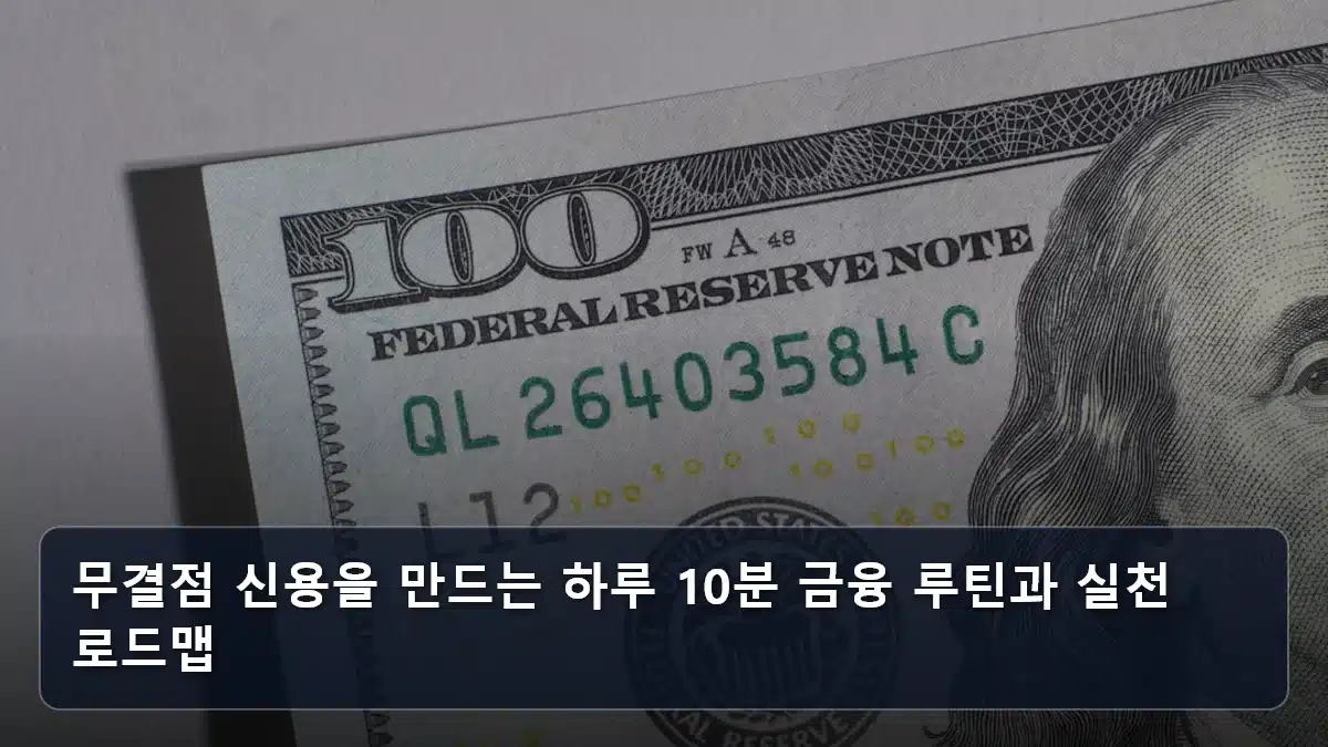 무결점 신용을 만드는 하루 10분 금융 루틴과 실천 로드맵 관련 이미지