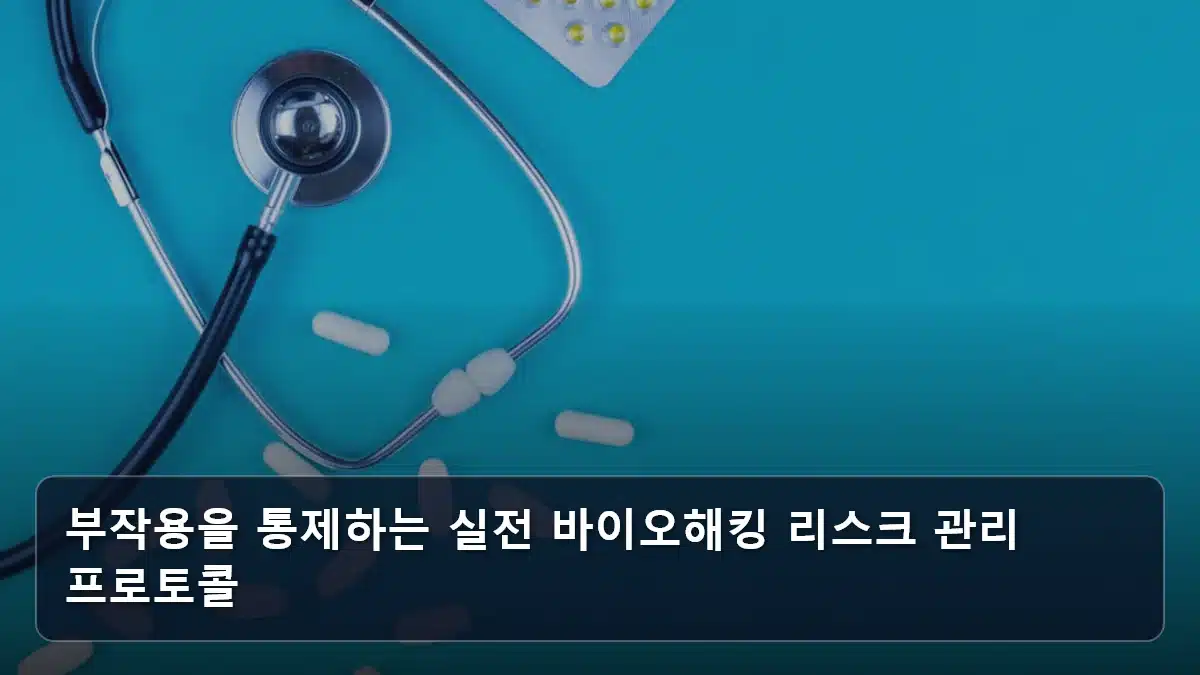 부작용을 통제하는 실전 바이오해킹 리스크 관리 프로토콜 관련 이미지