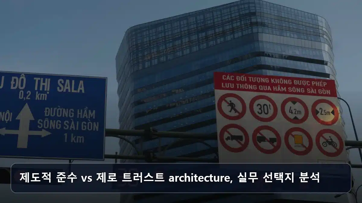 제도적 준수 vs 제로 트러스트 architecture, 실무 선택지 분석 관련 이미지
