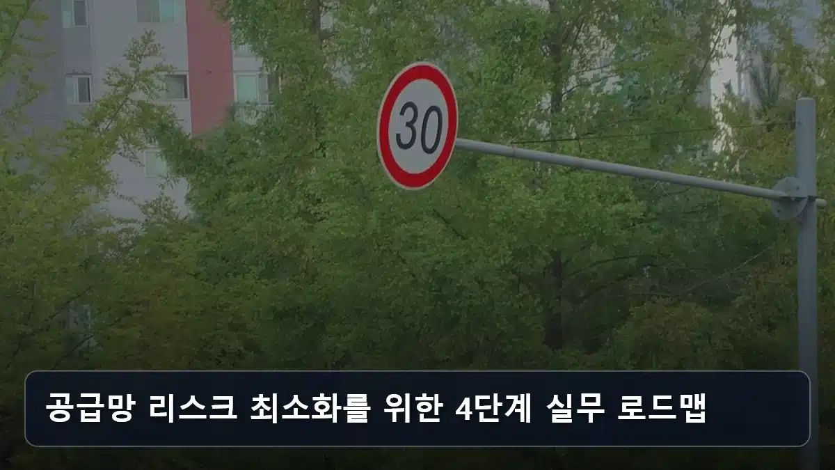 공급망 리스크 최소화를 위한 4단계 실무 로드맵 관련 이미지