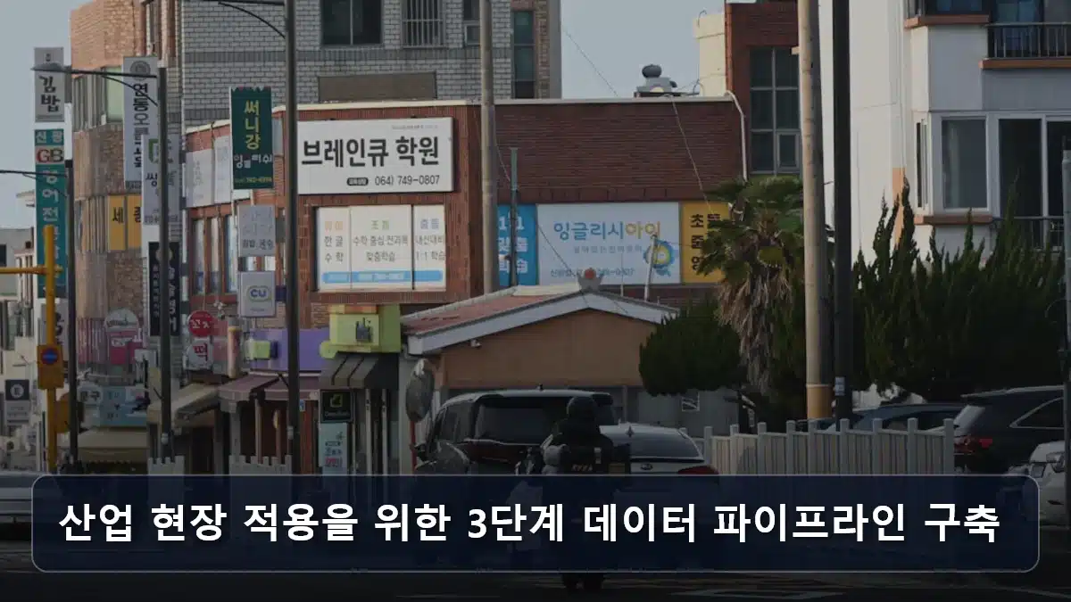 산업 현장 적용을 위한 3단계 데이터 파이프라인 구축 관련 이미지